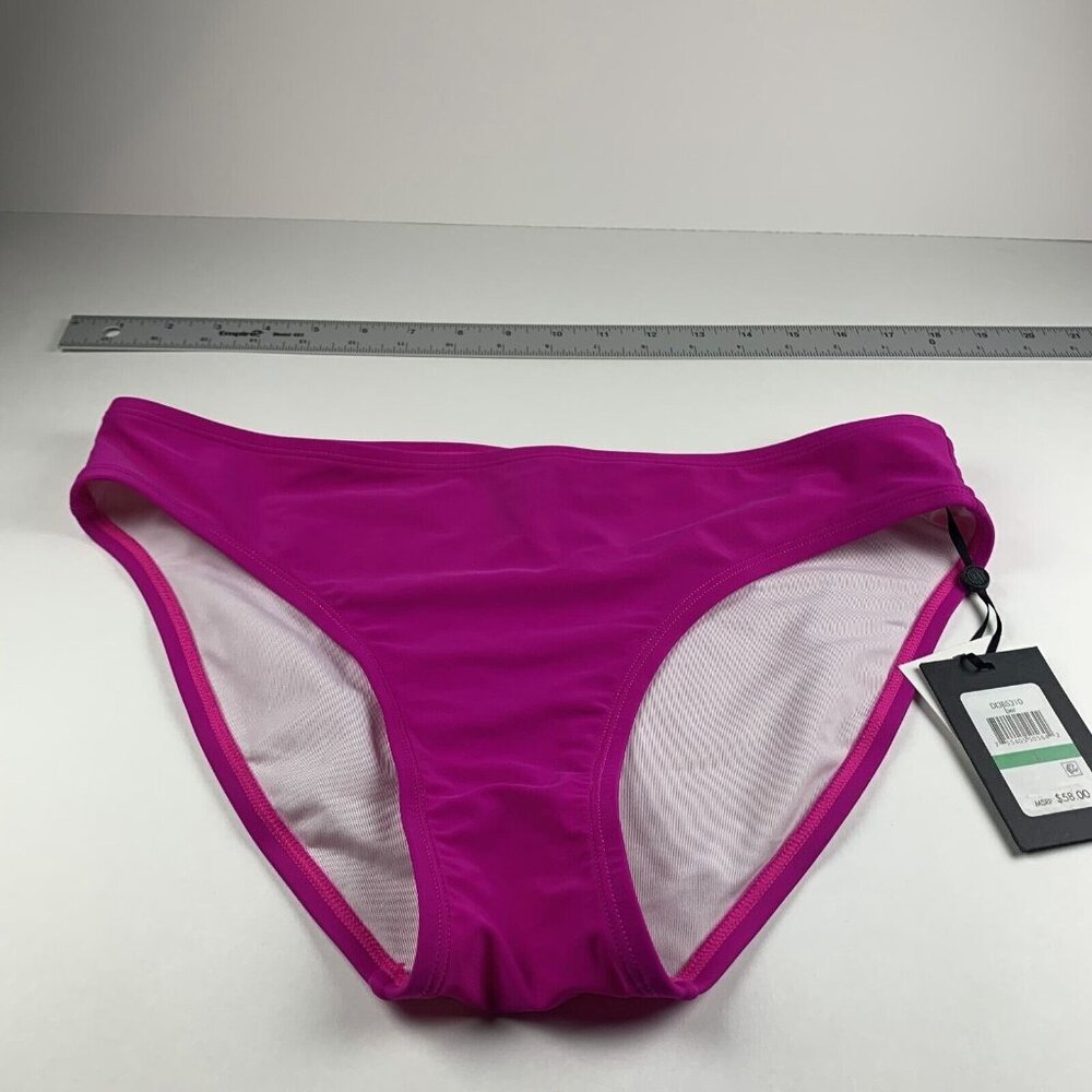 Dkny Hipster Bikini Bottom Women's Large Purple Swimwear Summer Beach Pull-On